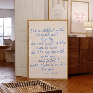 Psalm 23:25-26 Print, Faith Inspired Poster, Bible Verse Wall Art, Bible Art, Christian Faith, Jesus, Scripture Print