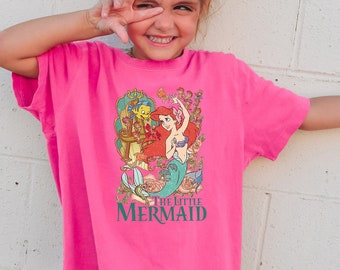The Little Mermaid shirt, Disney Ariel Shirt, Comfort Colors, Disney Family Trip,Retro Mermaid Shirts, Mermaid For Girls Shirt, 190372