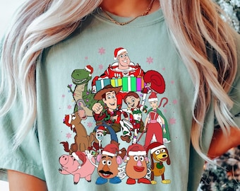 Toy Story Christmas Shirt, Comfort Colors Shirt, Toy Story You've Got A Friend In Me Shirt, Toy Story Woody Jessie Buzz Rex Shirt, 192080