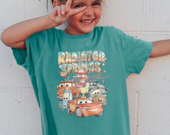Retro Radiator Springs Cars Movie Shirt, Comfort Colors Shirt, Lightning McQueen Shirt, Cars Movie Disney Shirt, Disney Cars Shirt 192358