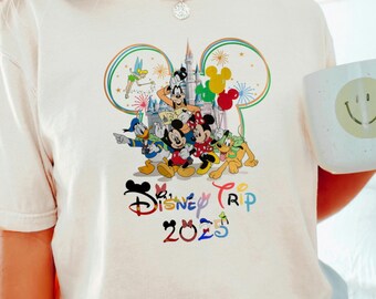 Disney Trip 2025 Shirt, Comfort Colors, Disney Vacation Shirt, Disney Family Shirt, Disney Castle Shirt, Mickey and Friends Shirt 192524