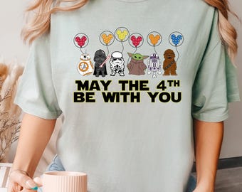 Star Wars Characters May The 4Th Be With You Shirt, Comfort Colors Shirt, Star Wars Day Shirt, Disney Star Wars Shirt, 191293