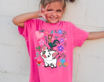 Hei Hei And Pua Shirt, Moana Shirt,Princess Moana Shirt,Comfort Colors, Disney Family  Trip Shirt, Disney Matching Shirt,Disney Tee 191736