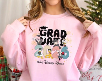 Mickey And Friends Graduate Shirt, Comfort Colors, Graduate 2026 Shirt, Graduate Gift, Disney Graduate Shirt, Disney Grad Trip Shirt 194393