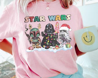 Star Wars Christmas Shirt, Comfort Colors Starwars Xmas Tee, Disney Star Wars Trip Shirts