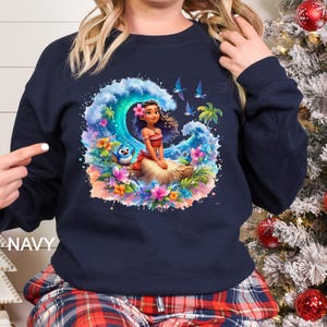 Sudadera de Moana 2, sudadera con capucha de Moana 2 de Disney, sudadera de Moana Island Motunui, sudadera con capucha de la princesa Moana, sudadera con cuello redondo de Disney Magic World, 191955 imagen 4