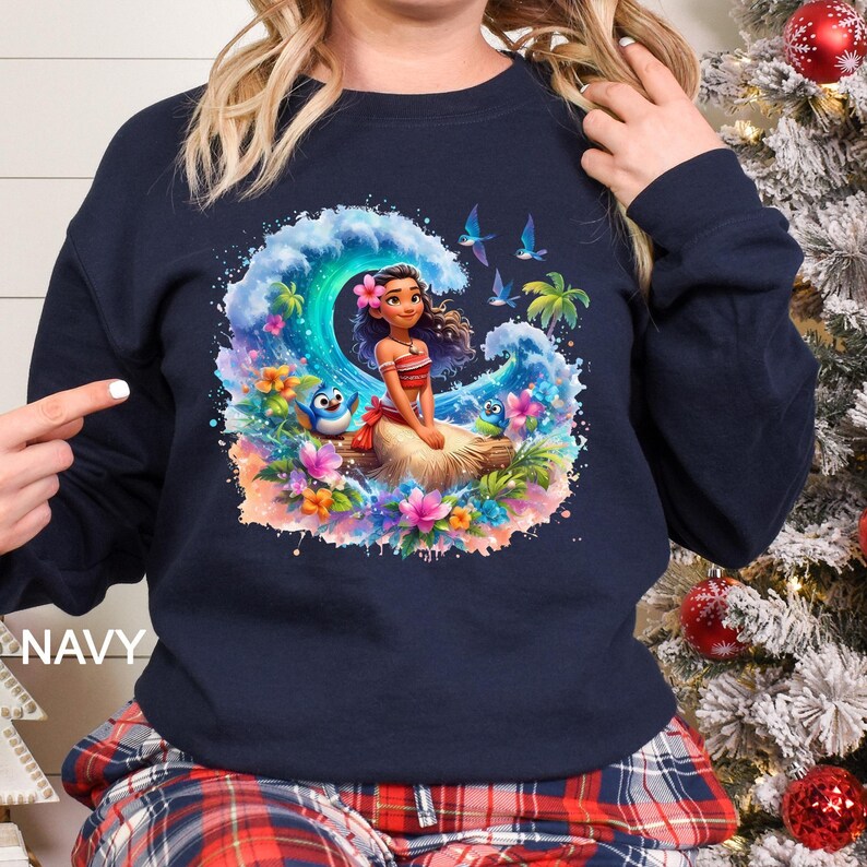 Sudadera de Moana 2, sudadera con capucha de Moana 2 de Disney, sudadera de Moana Island Motunui, sudadera con capucha de la princesa Moana, sudadera con cuello redondo de Disney Magic World, 191955 imagen 4
