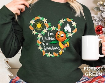 I'm Walking On Sunshine Orange Bird Disney Sweatshirt, Flower Garden Festival 2025 Sweatshirt, Disneyland Hoodie, Disney Summer Trip 193056