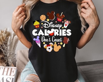 Camiseta Disney "Las calorías no cuentan", Camiseta Disney de Comfort Colors, Camiseta de los parques Disney, Camiseta de viaje a Disney, Camiseta de vacaciones Disney, 191488