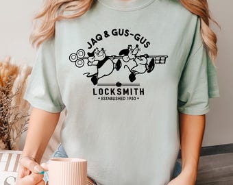 Jaq And Gus Gus Locksmith Shirt, Comfort Colors, Jaq And Gus Shirt, Cinderella Shirt, Disney Vacation Shirt, Cinderella Mice Tee 191376