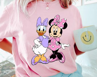 Camiseta Disney Minnie y Daisy, Camiseta Disney con colores cómodos, Camiseta Disney para mujer, Camiseta Disney para viajes, Camiseta Disney para niñas, Camiseta Disney para mejores amigas 193952