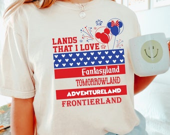 Lands That I Love 4th Of July Shirt, 4th Of July Shirt, Disney 4th Of July Shirt,Mickey Minnie Fourth Of July Shirt, 4th Of July Trip 191427