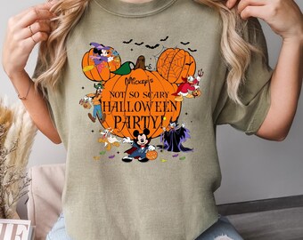 Mickey'S Not So Scary Halloween Party Shirt, Comfort Colors Shirt, Mickey Halloween Shirt, Disney Halloween Shirt, 191667