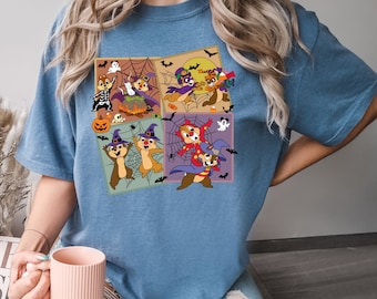 Chip & Dale Halloween Shirt,Comfort Colors,Sibling Halloween Shirt,Chip And Dale Boo Shirt,Double Trouble Halloween Shirt,Scary Season 1685