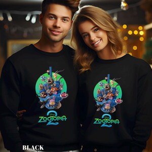 Disney Zootopia 2 Sweatshirt, Zootopia Characters Sweatshirt,Judy Hopps Nick Wilde Gary De'Snake Hoodie, Disneyland Zootopia Crewneck 193863 image 6