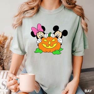 Disney Mickey Minnie Pumpkin Jack O Lantern Shirt,Comfort Colors, Mickey's Not So Scary Party Costume Tee,Disney Spooky Halloween Tee 193590