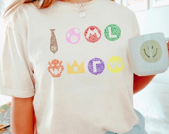 Super Mario Logo Shirt, Comfort Colors, Super Mario Group Shirt, Super Mario Family Shirt, Mario & Friends Party Matching Shirt 194017