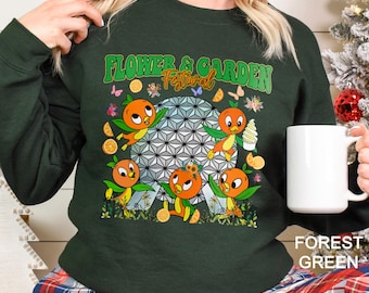 Disney Epcot International Flower and Garden Festival Sweatshirt, Orange Bird Sweatshirt, Disney Epcot Trip Hoodie 193058