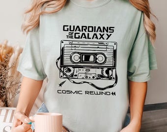 The Cosmic Rewind Tour Cassette Shirt, Comfort Colors, Guardians of The Galaxy,Epcot Shirt, Theme Park Attraction, Cosmic Galaxy Trip 192904