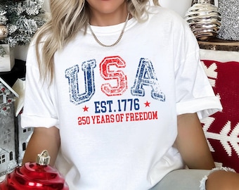 America 250 Years 1776-2026 Shirt, Comfort Colors, USA 250th Anniversary Shirt, Patriotic Eagle Tee, 4th Of July American Flag Shirt 195432