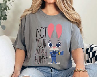 Disney Zootopia Judy Hopps Shirt, Comfort Colors Shirt, Zootopia Not Your Average Bunny Shirt, Disneyland Zootopia Police Shirt 193860