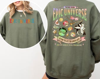 Epic Universe Sweatshirt, Epic Universe Theme Park Trip Sweatshirt, Orlando Park Epic World Hoodie, Universal Theme Part Crewneck 193426