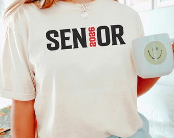 Camiseta Senior 2026, Colores cómodos, Camiseta Senior, Camiseta Senior Graduada, Camiseta Graduación 2026, Graduación Senior, Camiseta Graduación 194394