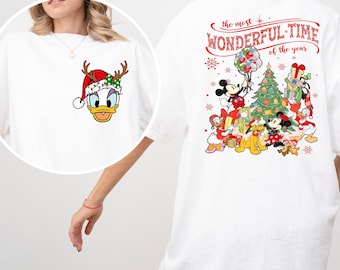Disney Christmas Shirt,Comfort Colors,Two Side Disney Christmas Shirt, Christmas Matching Tee, Christmas Group Shirt,Disney Xmas Tee 192242