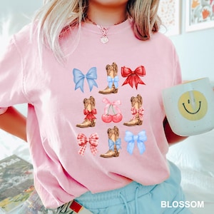 Coquette Cowboy Shirt, Comfort Colors, Western Cowgirl Shirt, Country Girl Shirt, Cowboy Boots Shirt, Cowgirl Shirt, Bow Shirt 193308