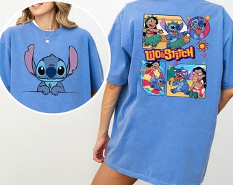 Disney Lilo and Stitch Shirt, Comfort Colors, Stitch and Angle Shirt, Stitch Summer Vacation Shirt, Disney Summer Trip Matching Shirt 193311