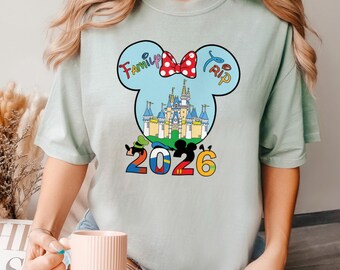 Disney Family Shirt 2026, Comfort Colors Shirt, Disney Vacation Shirt, Disneyworld Shirt, Disney Family 2026 Trip Tee, Disney Shirts 192624