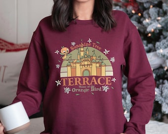 Disney Terrace Home Of The Orange Bird Sunshine Tree Sweatshirt, Disney Magic Kingdom Hoodie, Disneyland Trip Family Vacation 193057