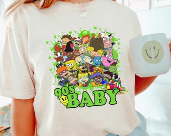 90s Baby Cartoon Shirt, Comfort Colors, Nostalgia Graphic Shirt, Vintage Cartoons Shirt, 90s Nickelodeon Shirt, retro Nicktoons Shirt 194316
