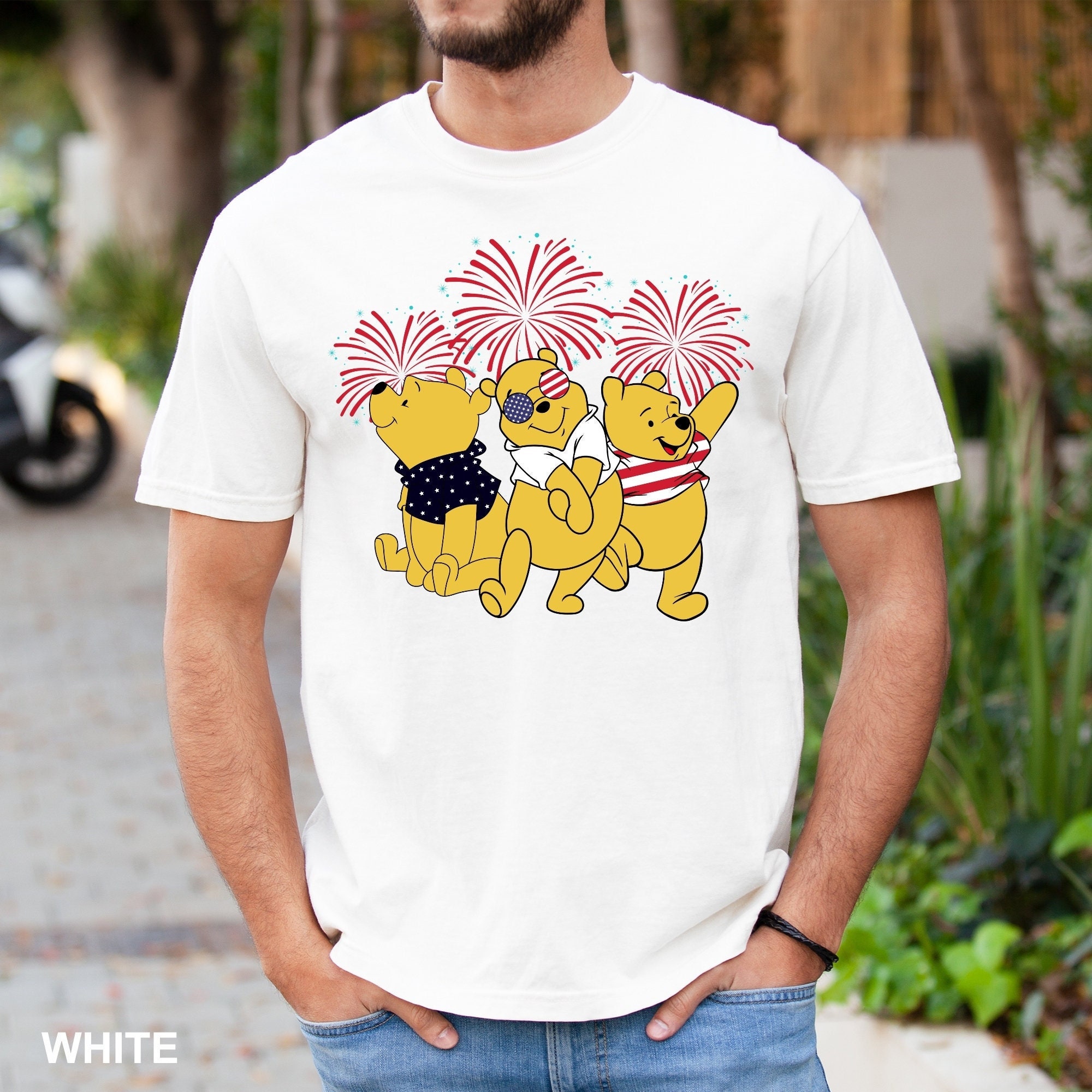 Winnie the Pooh 4th of July Shirt, Retro Winnie the Pooh