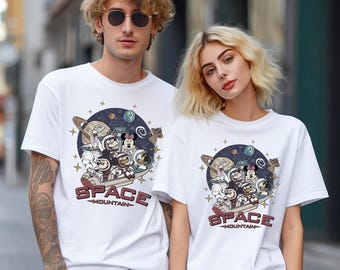 Retro Disney Space Mountain Shirt, Comfort Colors, Mickey And Friends Space Shirt, Vintage Disney Shirt, Disney Astronaut Shirt 192054