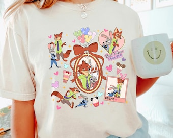 Coquette Watercolor Zootopia Shirt, Comfort Colors, Judy Hopps Nick Wilde Shirt,Welcome To Zootopia Disney Shirt, Locket Zootopia Tee 193861