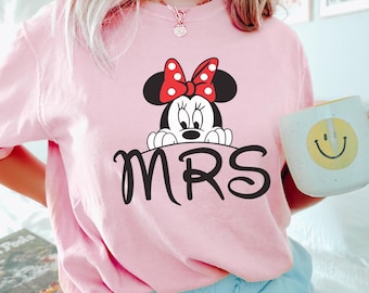 Mr Mrs Minnie Mickey Shirt, Comfort Colors, Disney Couple Matching Shirts, Honeymoon Shirts, Husband Wife Shirt, Disney Wedding Shirt 193619