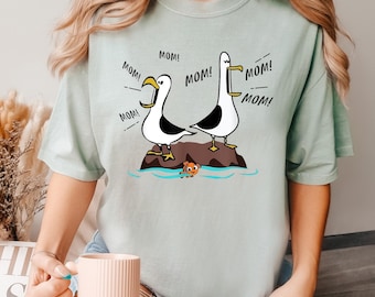 Finding Nemo Shirt,Mom Mom Nemo Seagull Shirt,Comfort Colors,Squirt Pixar Shirt,Disney Finding Nemo Shirt,Disney Trip Tee 191950