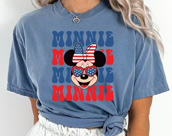 Disney Mickey And Minnie 4Th Of July Shirt, Comfort Colors Shirt, Mickey Mouse Tee, Disney 4Th Of July Shirt, Disney Matching Shirt, 191395