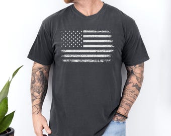 American Flag Shirt, Comfort Colors Shirt, America Flag Shirt, 4Th Of July Flag Shirt, USA Flag Shirt, Patriotic American Flag Tee 193201