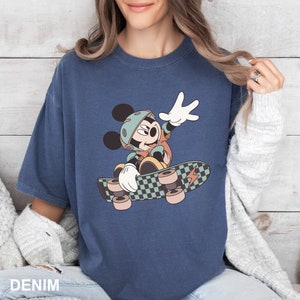 Camiseta de Mickey para patinar, Camiseta Disney para niños, Camiseta de Mickey para patinar, Camiseta Disney para niños, Camiseta para patinadores, Regalo de Mickey para patinadores, 191133