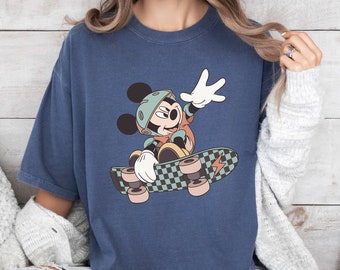 Mickey Skateboard Shirt,Disney Boys Shirt,Mickey Skateboard T-Shirt,Disney Boys Party,Shirt For Skaters,Mickey Gift For Skateboarder, 191133
