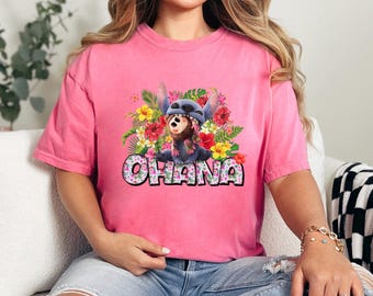 Disney Lilo and Stitch Ohana Summer Time Shirt, Comfort Colors, Cute Stitch Portrait Tee, Disney Summer Shirt, Stitch Summer Tee 193315