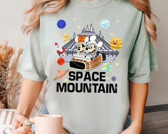 Retro Disney Space Mountain Shirt, Comfort Colors, Mickey And Friends Space Shirt, Vintage Disney Shirt, Disney Astronaut Shirt 192051