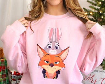 Cute Zootopia Police Badge Sweatshirt, Judy Hopps Sweatshirt, Nick Wilde Hoodie, Zootopia Disney Crewneck, Zootopia Police Hoodie 193872