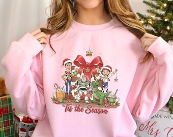 Disney Toy Story Christmas Sweatshirt, Tis The Season Toy Story Christmas Hoodie, Toy Story Christmas Sweatshirt, Pixar Xmas Crewneck 194143