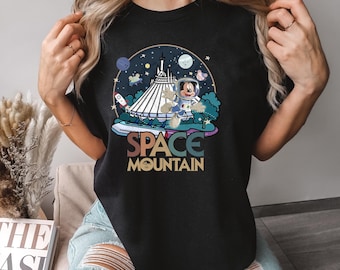 Retro Disney Space Mountain Shirt, Comfort Colors, Mickey And Friends Space Shirt, Vintage Disney Shirt, Disney Astronaut Shirt 192057