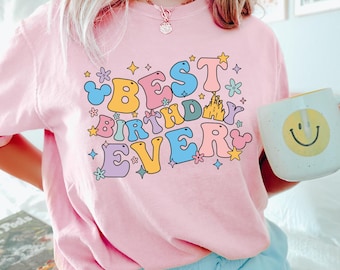 Camiseta "El mejor cumpleaños de mi vida", Camiseta para fiesta de cumpleaños, Colores cómodos, Camiseta de regalo de cumpleaños, Camiseta de cumpleaños de Disney, Camiseta para viaje de cumpleaños a Disney 192209