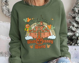 Hello Sunshine Orange Bird Disney Sweatshirt, Flower Garden Festival 2025 Hoodie, Disneyland Trip Crewneck, Disney Summer Trip 193060
