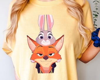 Cute Zootopia Police Badge Shirt, Comfort Colors, Judy Hopps Shirt, Nick Wilde Shirt, Zootopia Disney Shirt, Zootopia Police Tee 193872